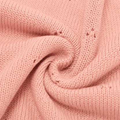 Manta de Punto 100% Algodón Rosa