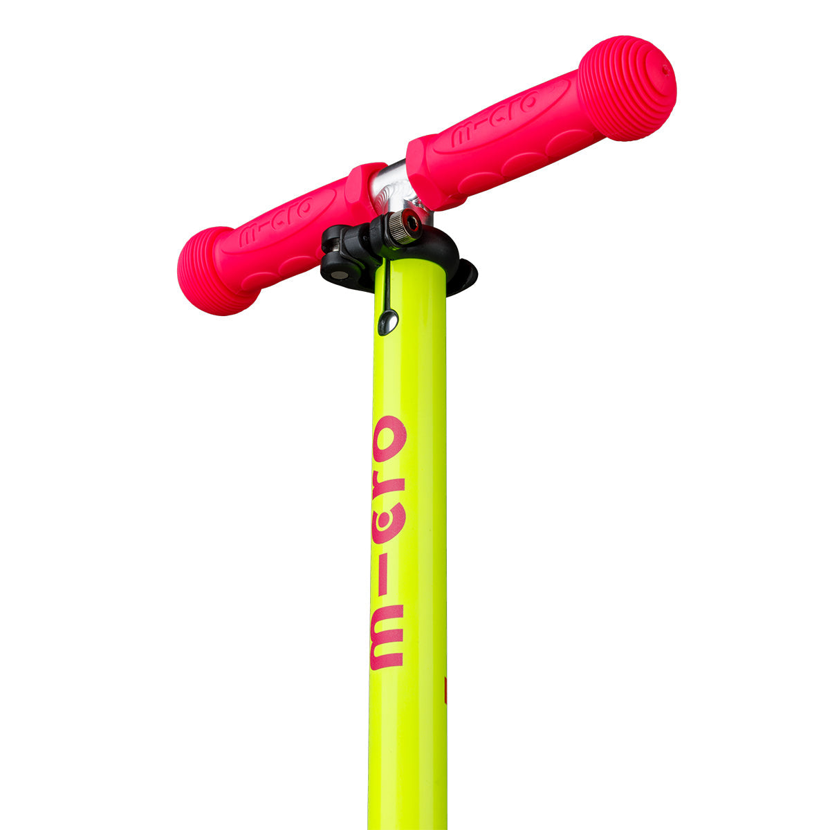 Scooter Mini Micro Deluxe Plegable Neón Amarillo Rosado con Luz LED