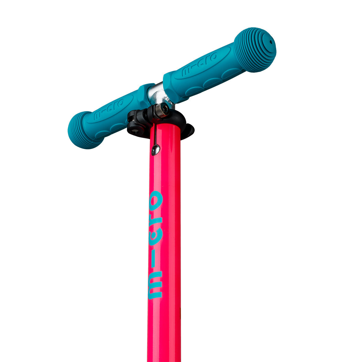 Scooter Mini Micro Deluxe Plegable Neón Rosado Aqua con Luz LED