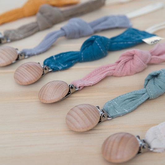 Portachupete Muselina Azul