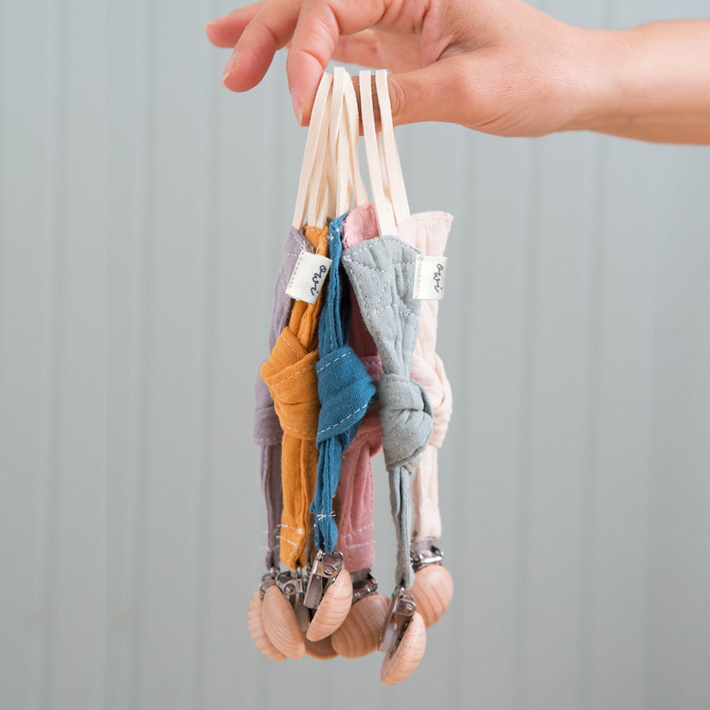 Portachupete Muselina Azul