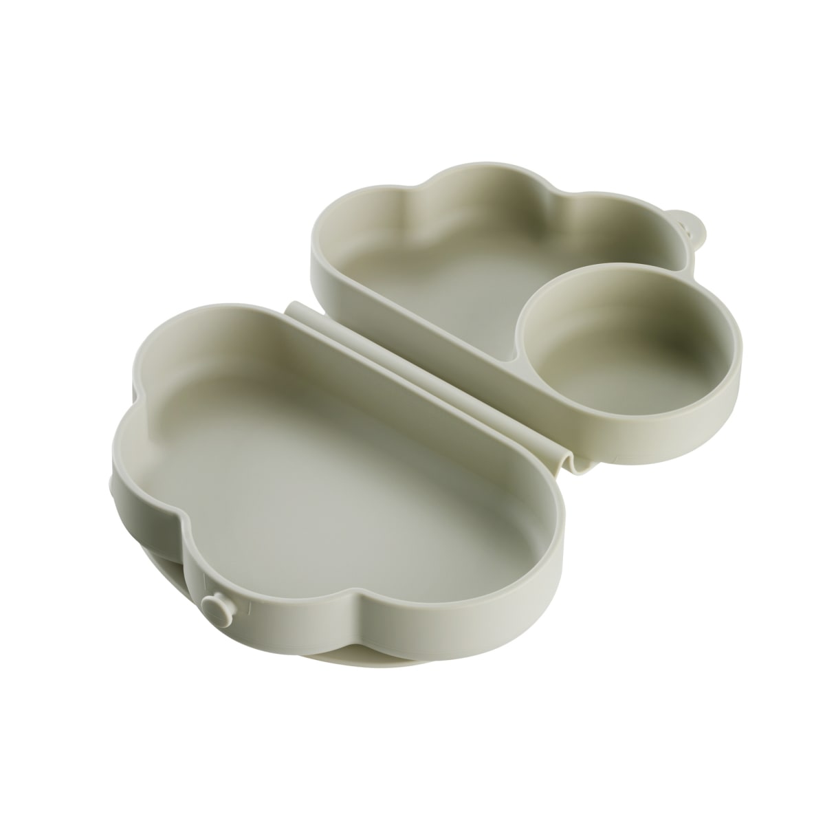 Plato de Silicona con succión Nube Gris