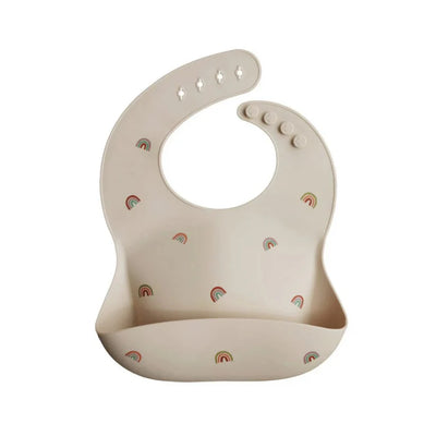 Babero de silicona Arcoíris