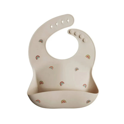 Babero de silicona Arcoíris