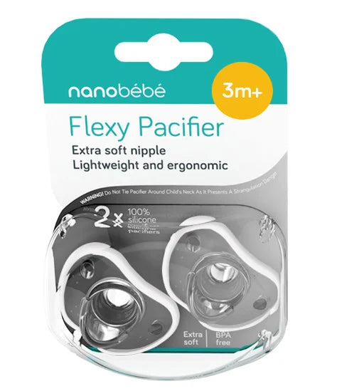 Pack de 2 Chupetes Flexy Blanco