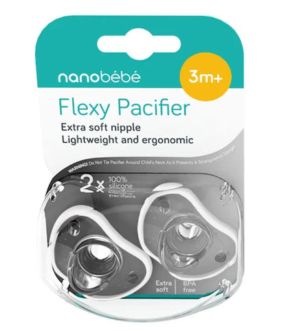 Pack de 2 Chupetes Flexy Blanco