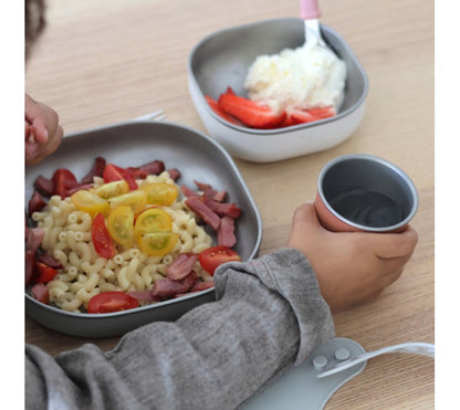 Vajilla de acero inoxidable Terracota Blanco