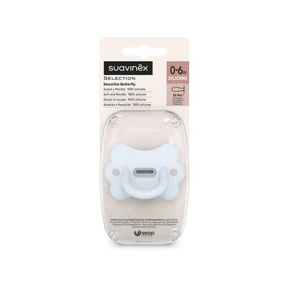 Chupete Todo silicona Butterfly Celeste 0-6 meses