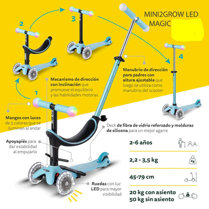 Scooter Mini2grow LED Magic Menta