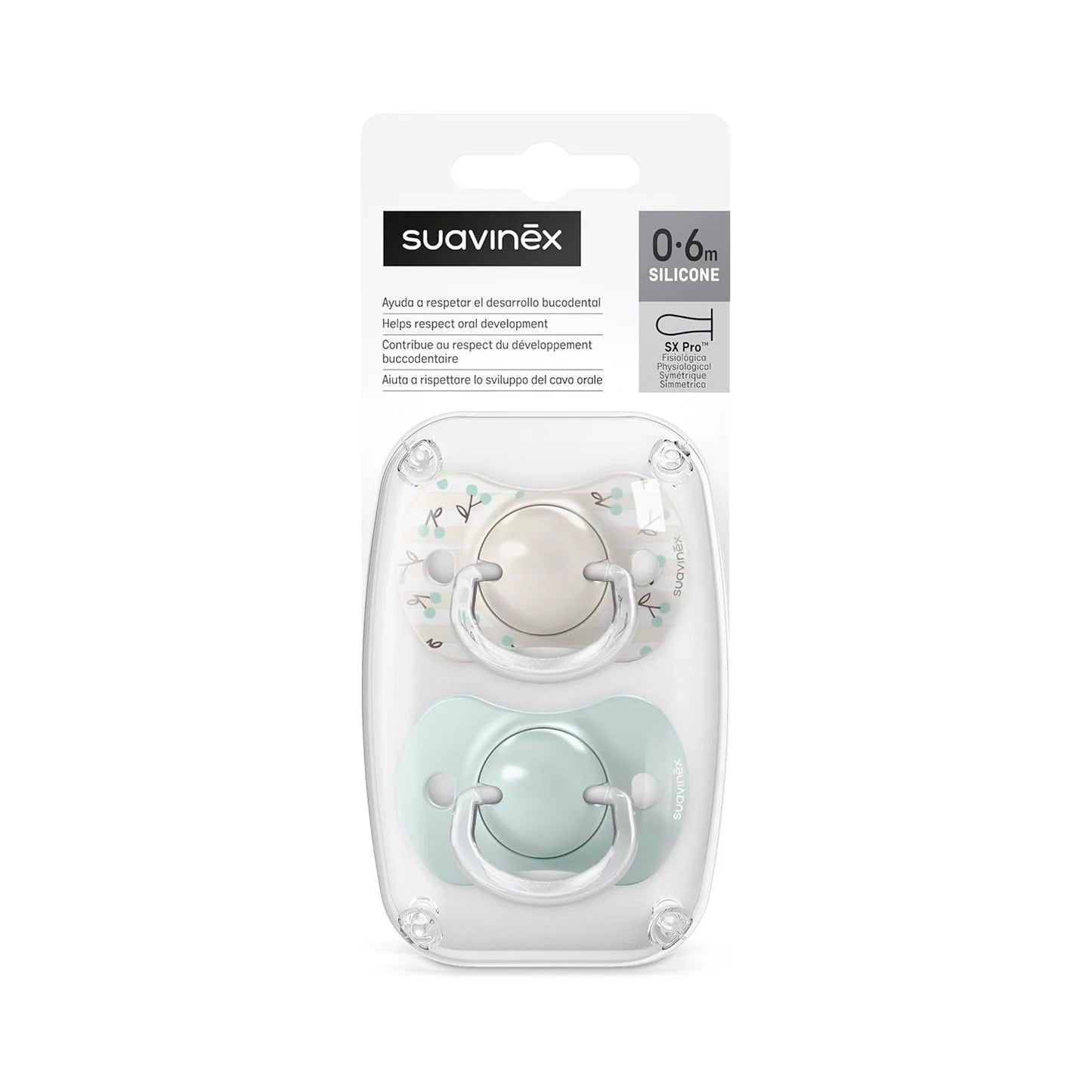 Pack Chupetes Verde Birdies Tetina Fisiológica