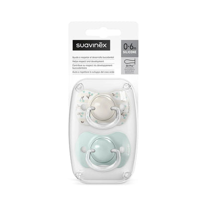Pack Chupetes Verde Birdies Tetina Fisiológica