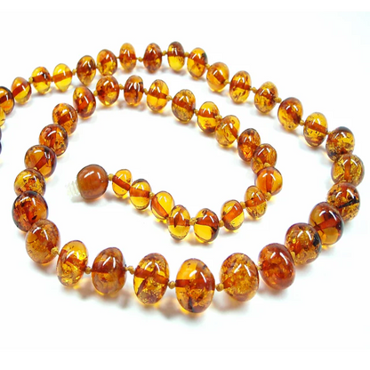 Collar de Ámbar Báltico Adulto Coñac