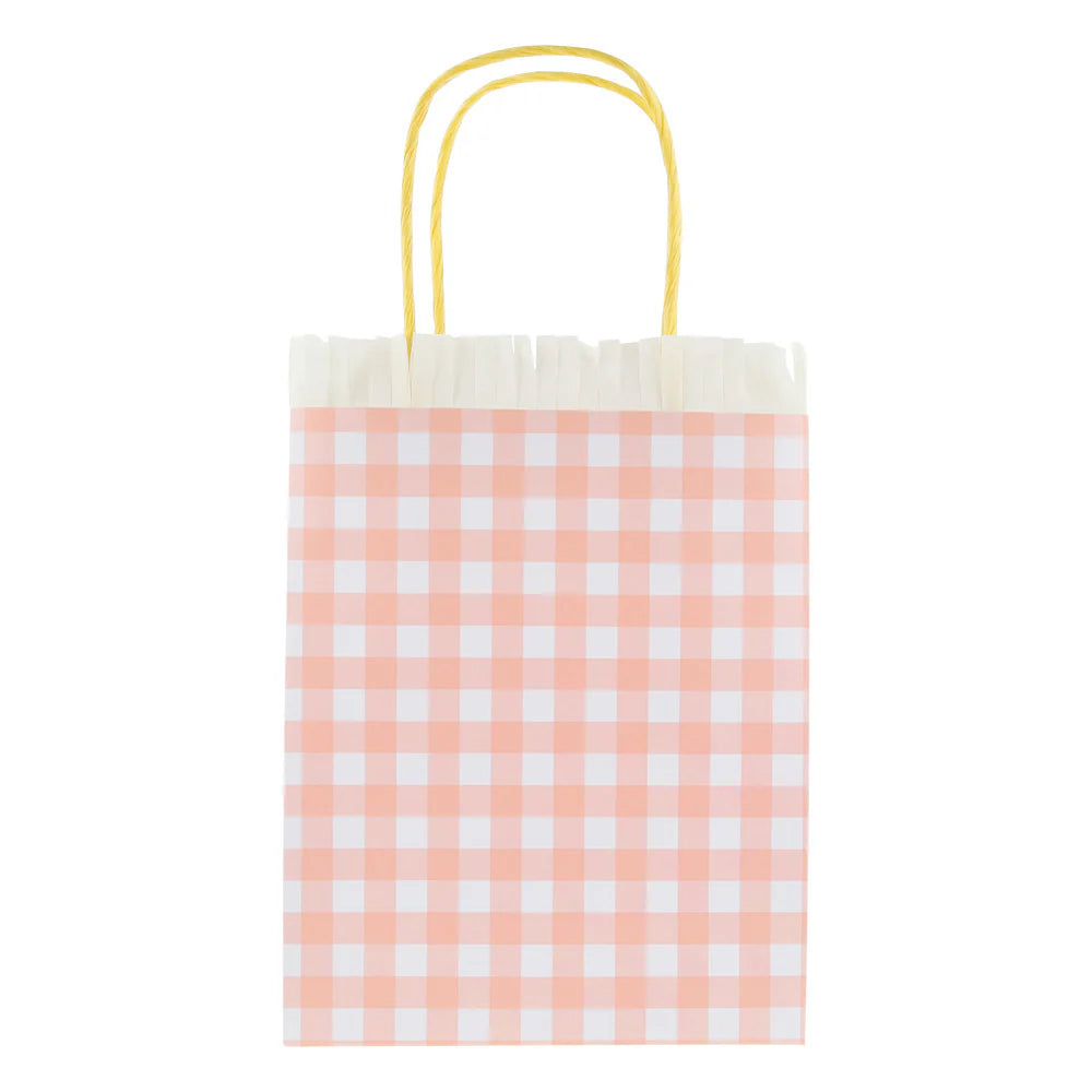 Bolsas para sorpresas cuadrillé pastel 4 colores
