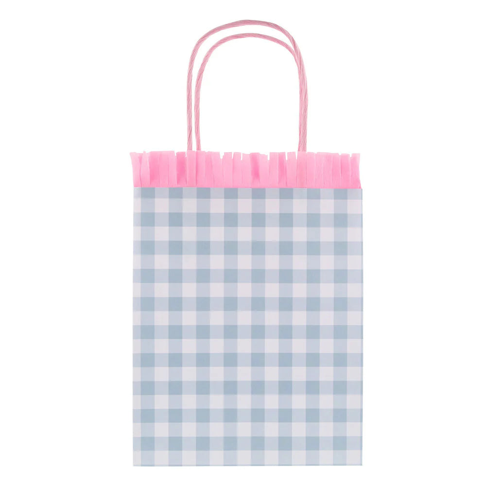 Bolsas para sorpresas cuadrillé pastel 4 colores