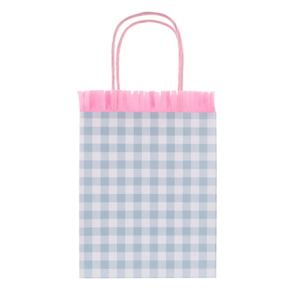 Bolsas para sorpresas cuadrillé pastel 4 colores