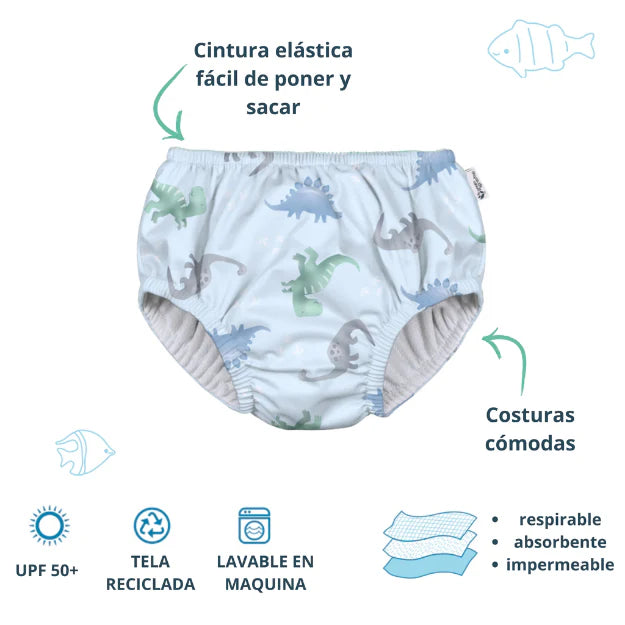 Traje de Baño con Pañal Zunga Reutilizable Dino