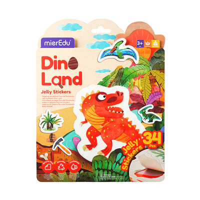 Stickers con gel Reutilizables Dino