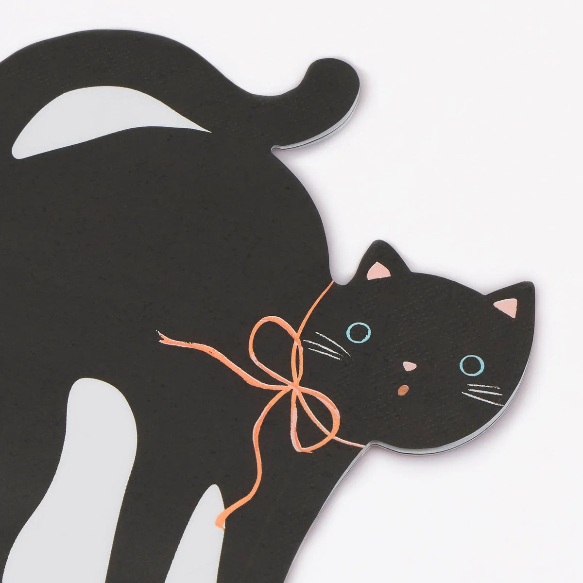 Servilletas con forma de gato negro