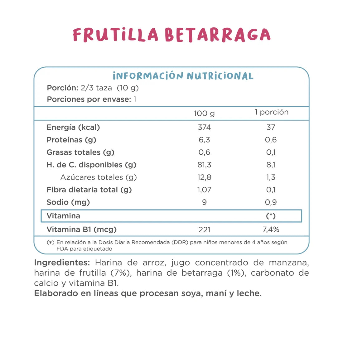 Puffs Frutilla Betarraga Individual