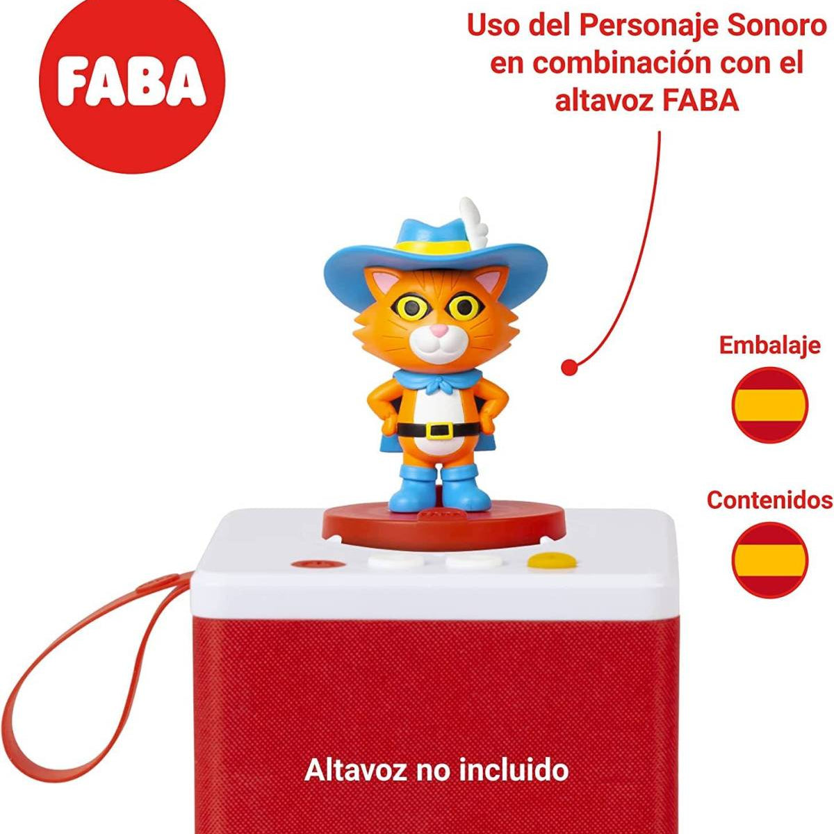 Personaje sonoro para cuentacuentos Faba El gato con botas