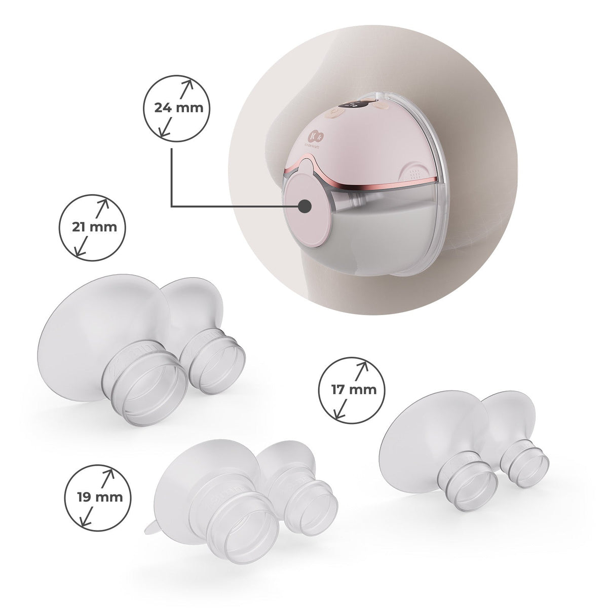 Extractor de leche materna inalámbrico Mamaflow Single Rosa