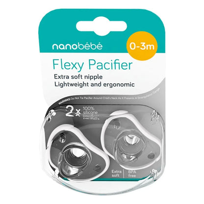 Pack de 2 Chupetes Flexy Blanco