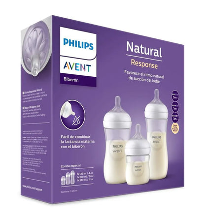 Set 3 Mamaderas Natural Response 125ml + 260ml + 330ml