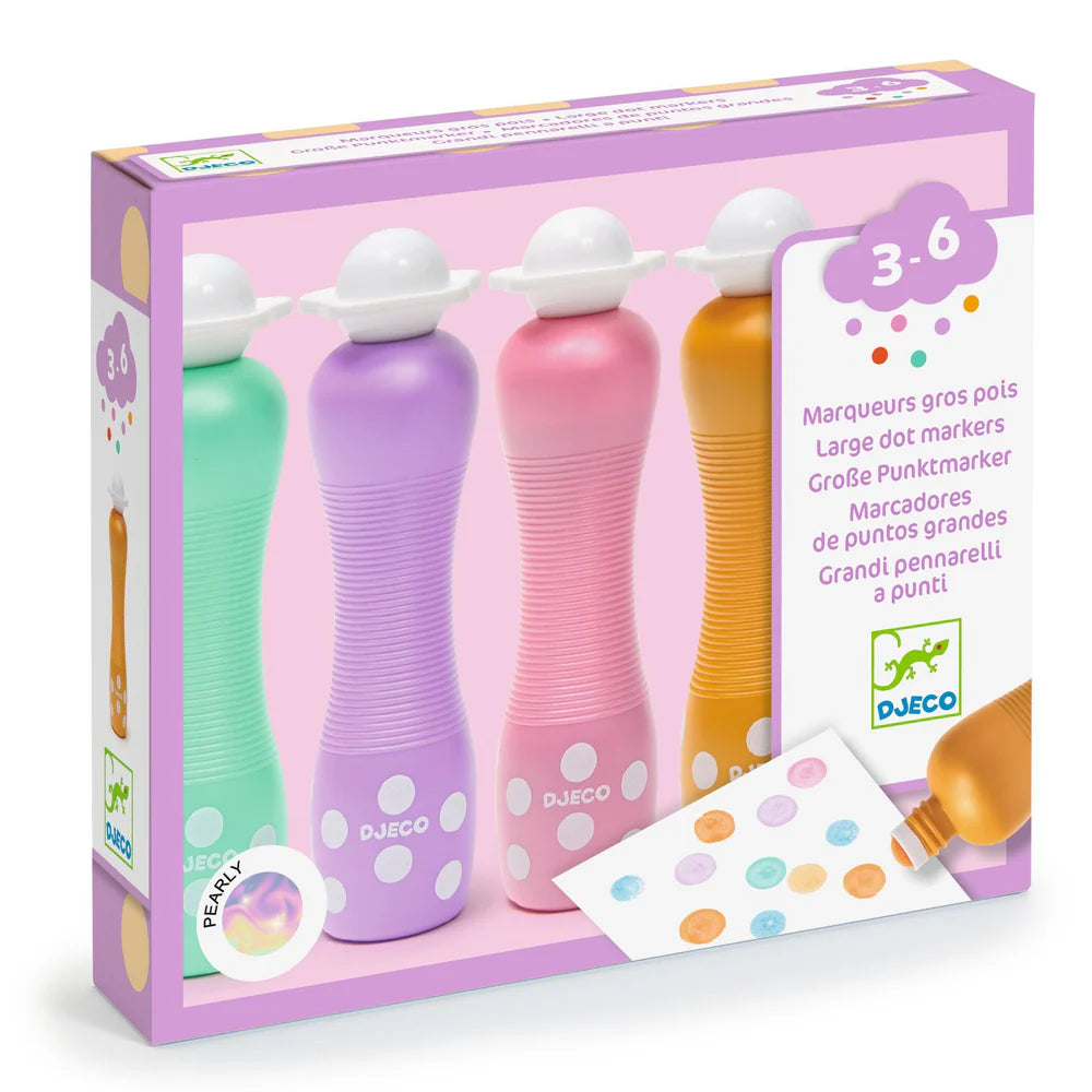 Pack de 4 Plumones Perlados puntos grandes