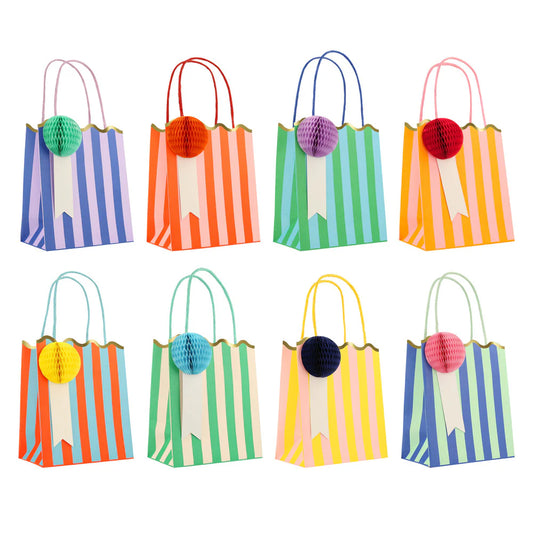 Bolsas para sorpresas Pompones y rayas