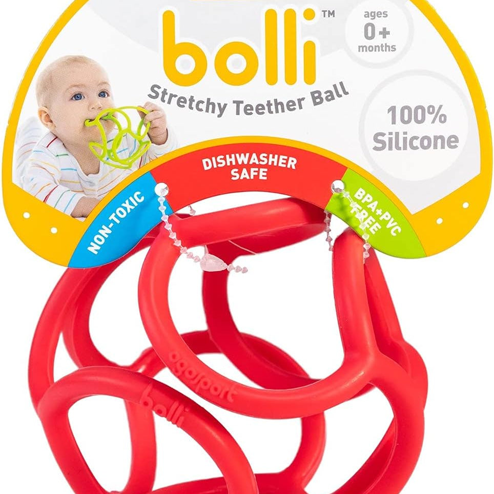 Bolli, Juguete Mordedor Sensorial Silicona Rojo