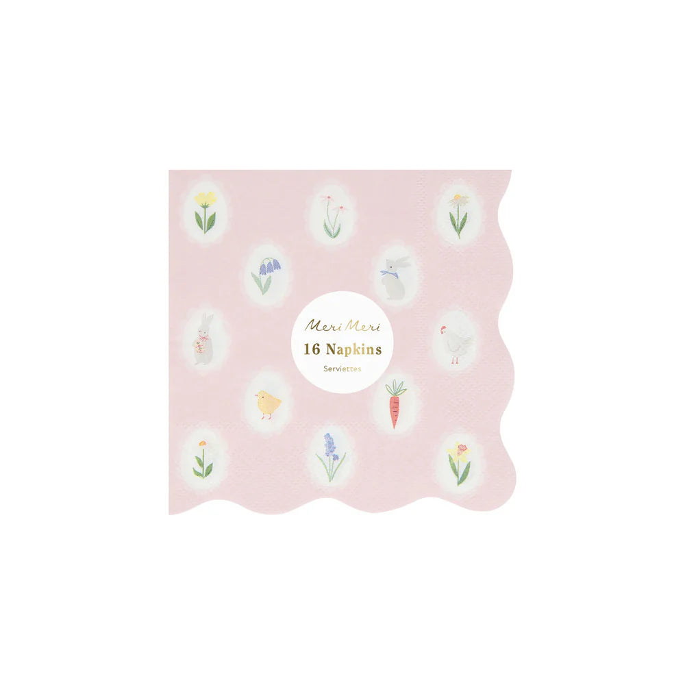 Servilletas camafeos de Pascua pequeñas