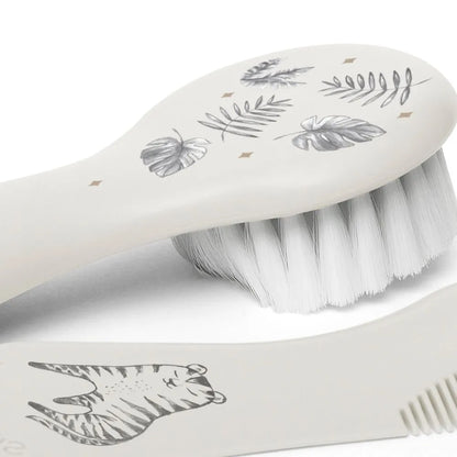 Cepillo y Peineta Suave Gris