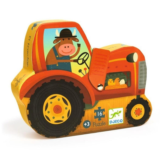 Puzzle Silueta El tractor 16 pcs