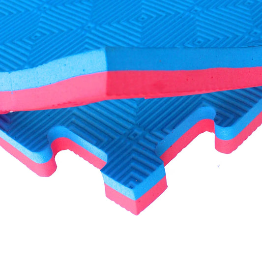 Plancha Tatami Goma Eva (1 x 1 MT) Rojo/Azul 2,5 cm espesor