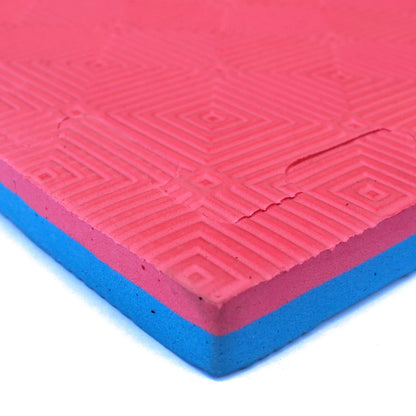 Plancha Tatami Goma Eva (1 x 1 MT) Rojo/Azul 2,5 cm espesor