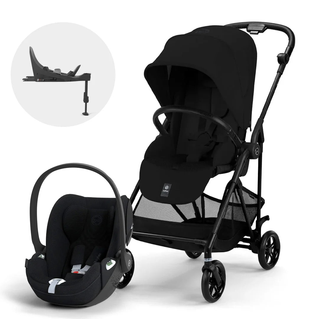 Combo Travel System Melio Carbón Moon Black + Cloud T plus + Base
