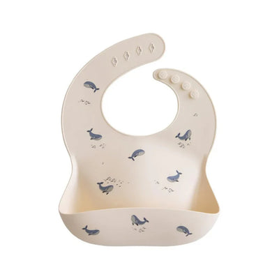 Babero de silicona Ballenas