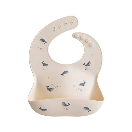 Babero de silicona Ballenas