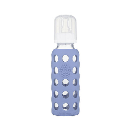 Mamadera De Vidrio Con Funda De Silicona (250 ml) Blueberry