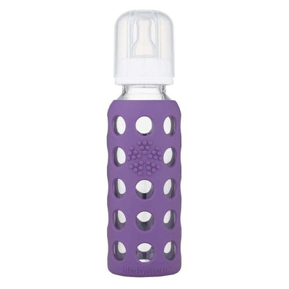 Mamadera De Vidrio Con Funda De Silicona (250 ml) Grape