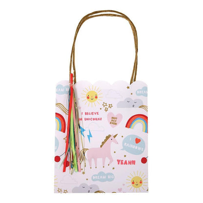 Bolsas Para Sorpresas Unicornios 8 Unidades Arcoiris y Unicornios