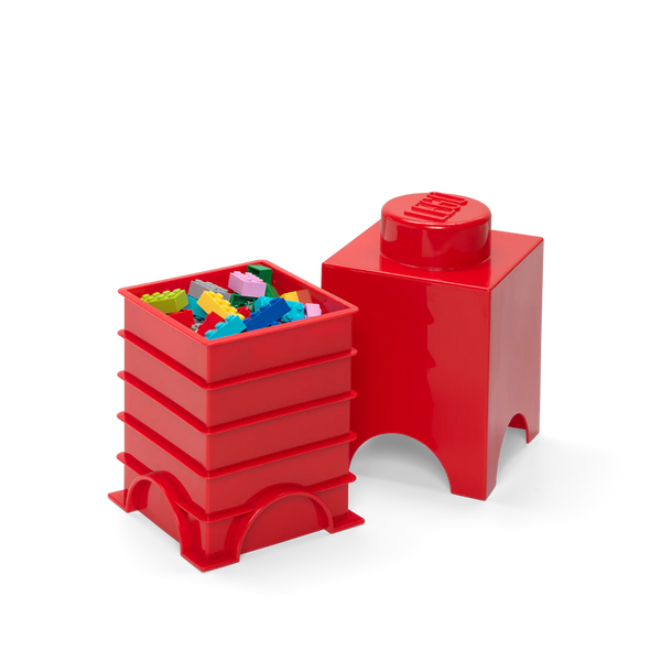 Contenedor LEGO 1 Cuadrado Rojo