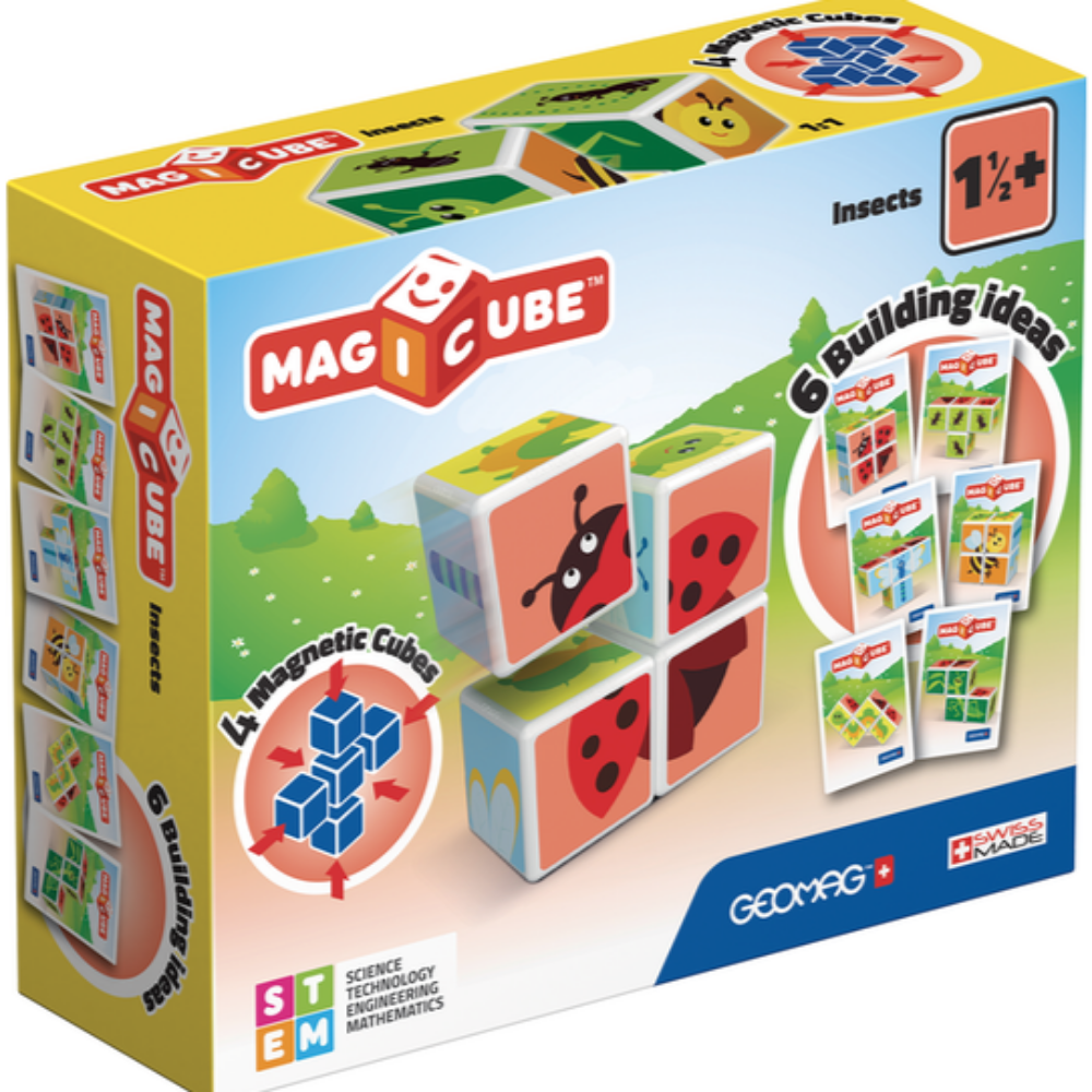 Cubos Magnéticos Magicube Insectos (4 piezas)