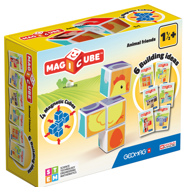 Cubos Magnéticos Magicube  Animales (4 piezas)