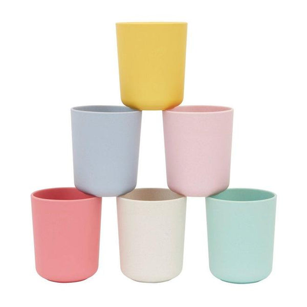 Vasos de fibra de bambú Reutilizables Color Pastel