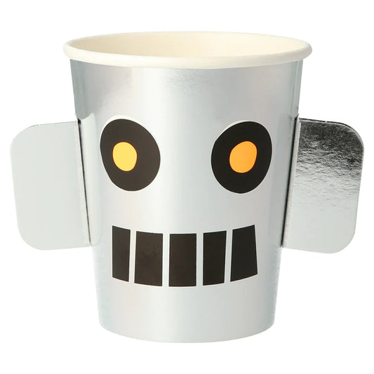 Vasos con funda de robot