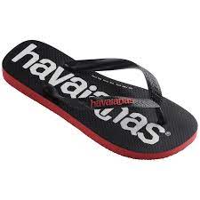 Havaianas Logomanía Negro-Rojo