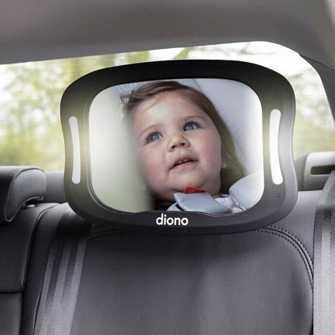Espejo de seguridad para bebé XL con luz LED