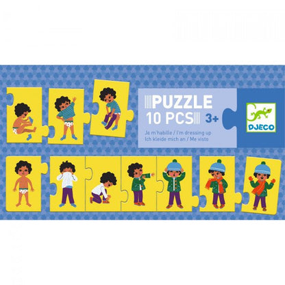 Puzzle Trío Educativo frise I'm dressing up