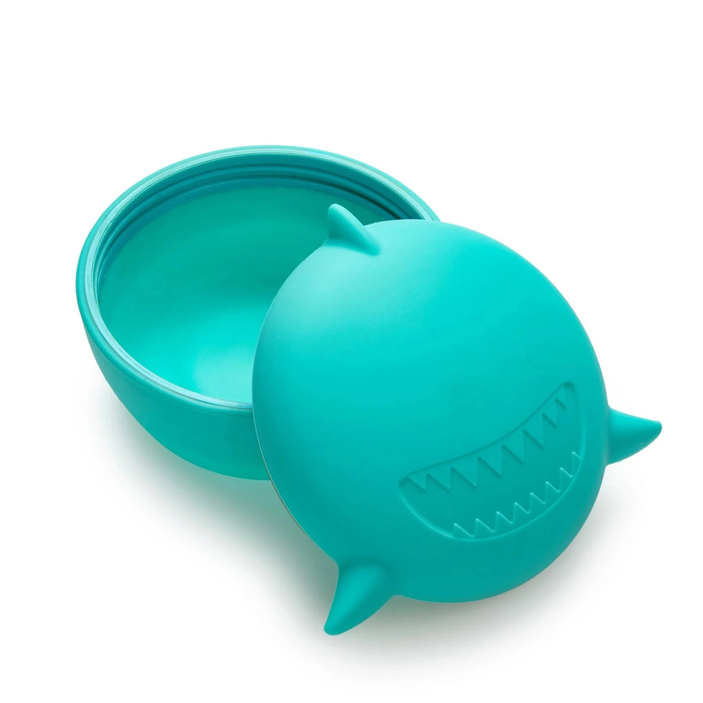 Bowl para snacks de silicona con tapa Tiburón
